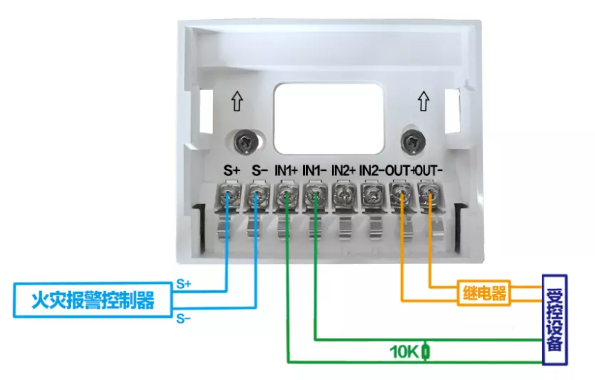 J-SCM45A(J-SCM45)型輸入/輸出模塊無源輸出的現(xiàn)場接線圖